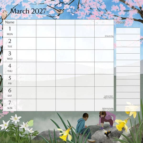 National Trust Family Organiser 2027, Family Planners, Week To View, Lifestyle, Gift