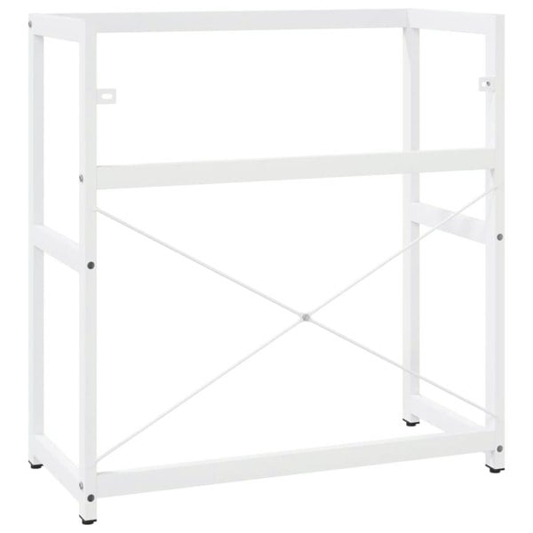 Berkfield Bathroom Washbasin Frame White 79x38x83 cm Iron