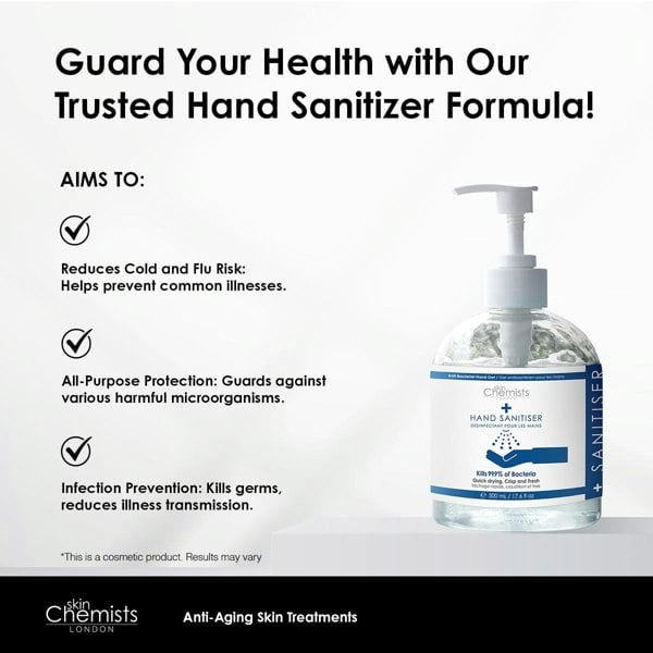 PO2SC362 skinChemists Hand Sanitiser 500ml Twin Value Savings Pack
