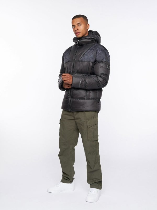 Duck and Cover Ryebank Padded Jacket Black Camo