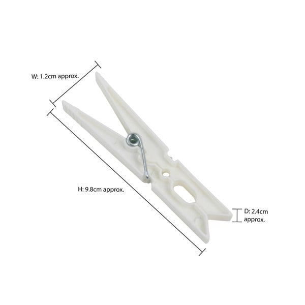JVL Large Strong Hold Plastic Pegs, Pack of 12, Aqua