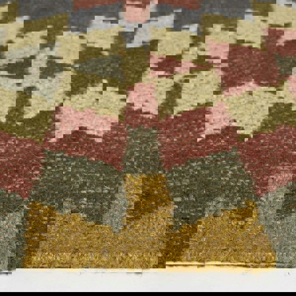 HOMESCAPES Lucea Orange & Blue Kilim Wool Rug