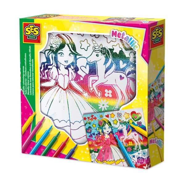 SES Creative Metallic colouring canvas