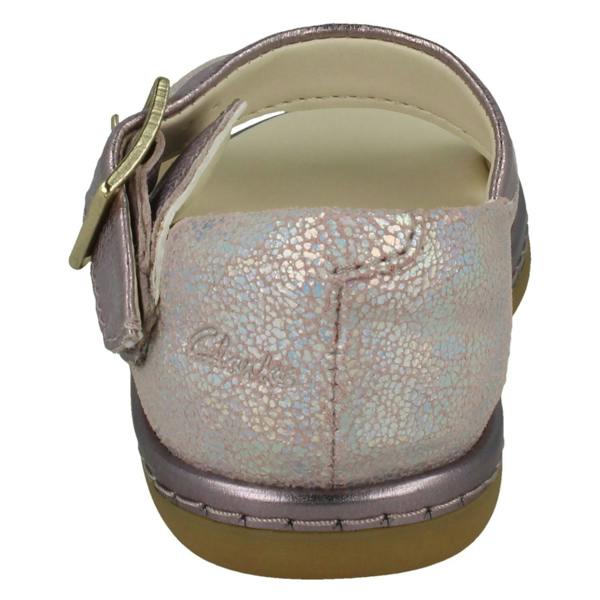 Clarks Girls Clarks Cross Detailed Sandals Skylark Pure T