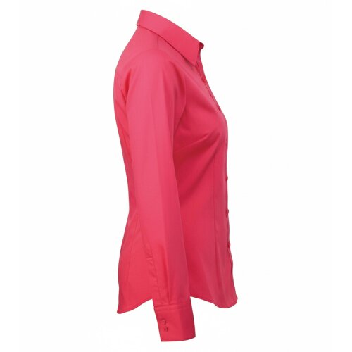 Premier Womens/Ladies Poplin Long-Sleeved Blouse - Hot Pink