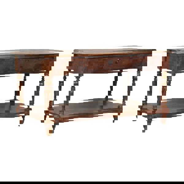 Artisan Furniture Solid Wood Turned Legs Chestnut 2 Drawer Coffee Table