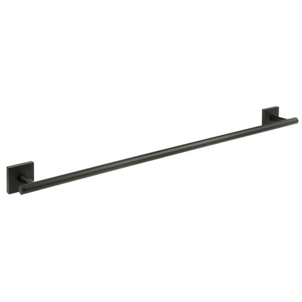 Matt black towel rail