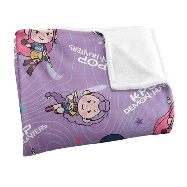 K-Pop Demon Hunters Chibi Huntr/X Blanket - Multicoloured