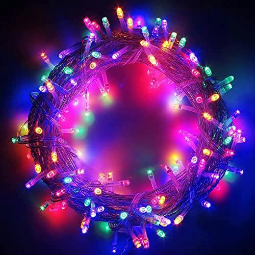 Clear Cable Multicolour LED String Fairy Lights with Timer, Indoor and Outdoor Use image 5