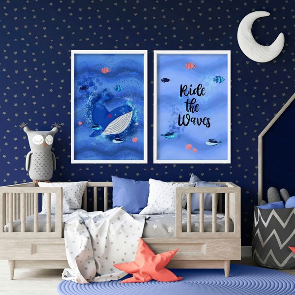 Ocean artwork | set of 2 wall art for Nursery