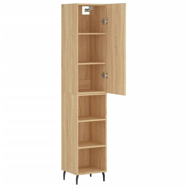 Berkfield Highboard Sonoma Oak 34.5x34x180 cm Engineered Wood