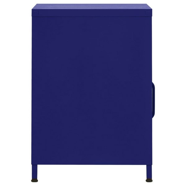 Berkfield Nightstand Navy Blue 35x35x51 cm Steel