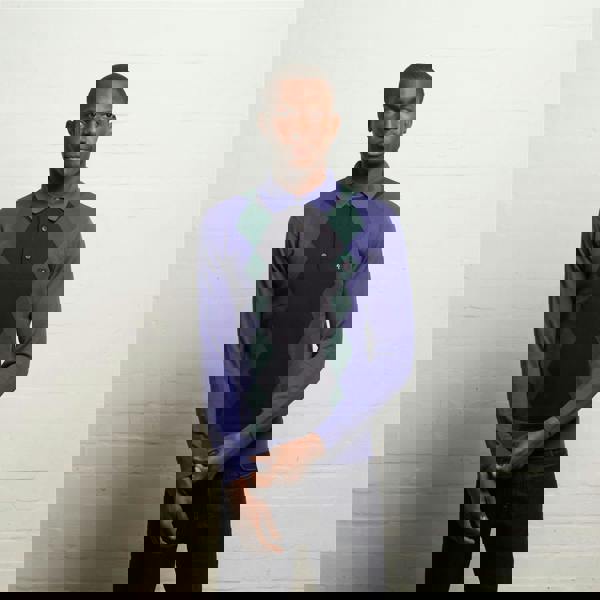 Gabicci V55GM02 Mens Bond Long Sleeve Knitted Three Button Polo Gabicci Vintage - ATLANTIC