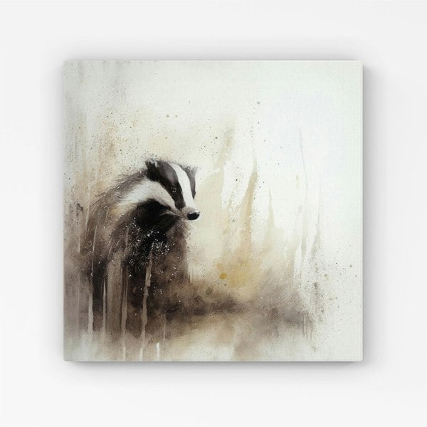 Warren Reed Badger Watercolour Canvas