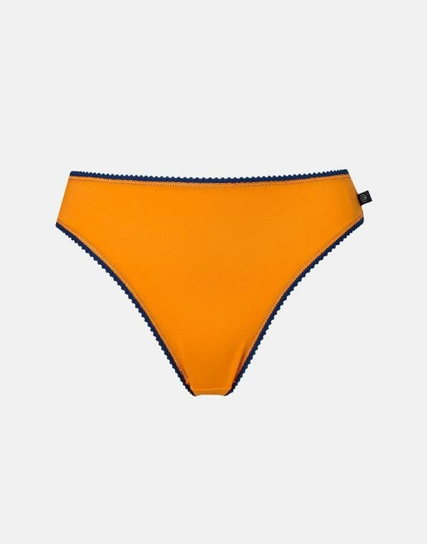 British Boxers Three-pack Women's Cotton High Leg Knickers – Citron Blue