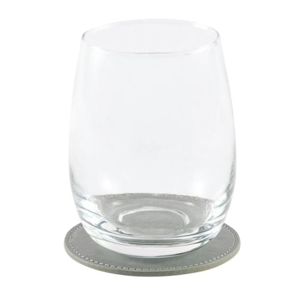 MidOcean Posa PU Round Coaster - Stone Grey - 