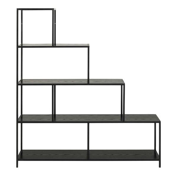 Furniture To Go Seaford Bookcase with 4 Shelves in Black