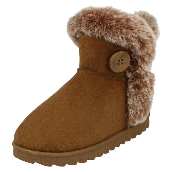 Spot On Girls Spot On Fur Trim/Lined Ankle Boots H4142