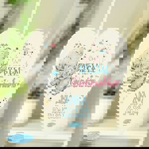 Personalised Memento Company Personalised Me to You Godmother Wooden Heart Decoration