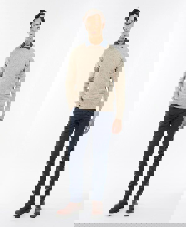 Barbour Tisbury Crew Neck Knitted Jumper - Stone