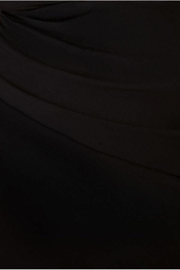 Bardot Pleated Maxi Dress - Black DR1092SCPLUS