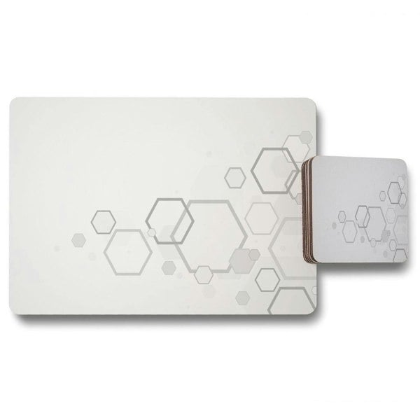 Abstract hexagon (Placemat & Coaster Set) - Andrew Lee Home and Living