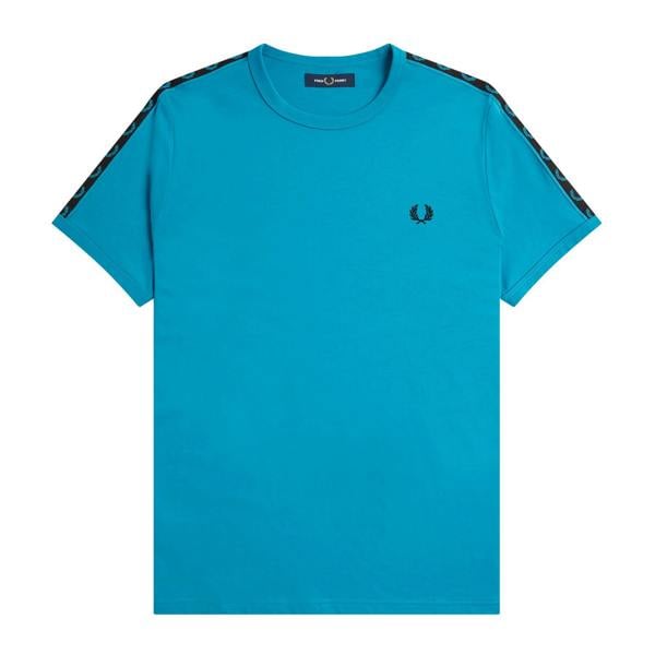 Fred Perry Unisex Adult Taped Shoulders T-Shirt - Cyber Blue - 