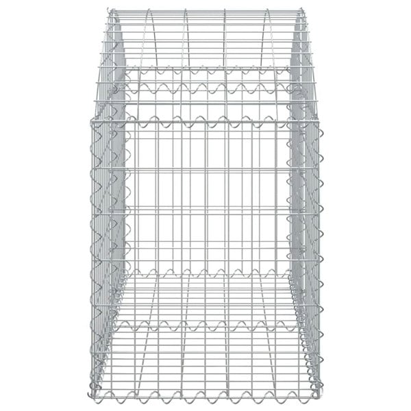Berkfield Arched Gabion Basket 100x50x60/80 cm Galvanised Iron