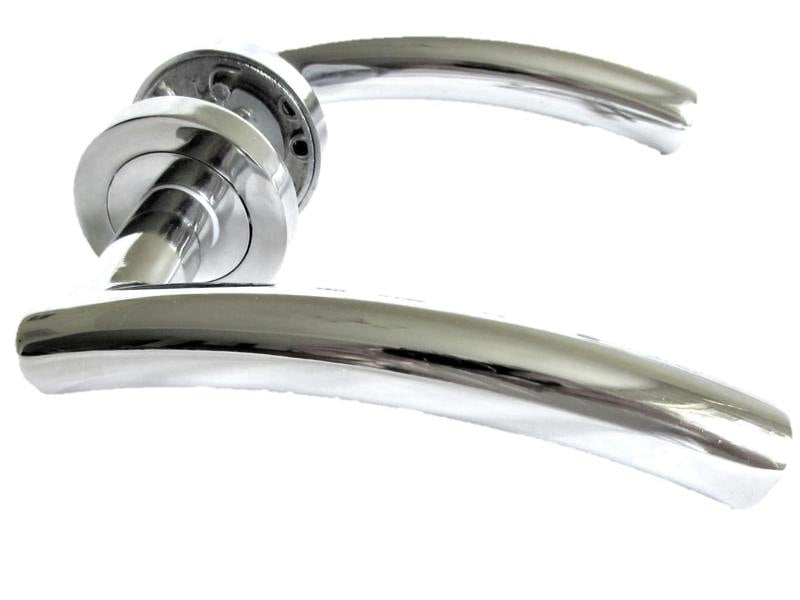 EDH Door Hardware Arched T Bar Internal Latch, Essential Sets for Internal, Featuring Polished Chrome Finish, Door Latch Compatibility