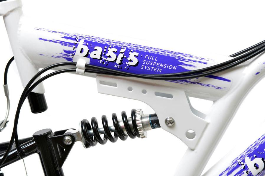 Basis Bikes Basis 2 Full Suspension Mountain Bike - 26" Wheel - 18 Speed White Purple