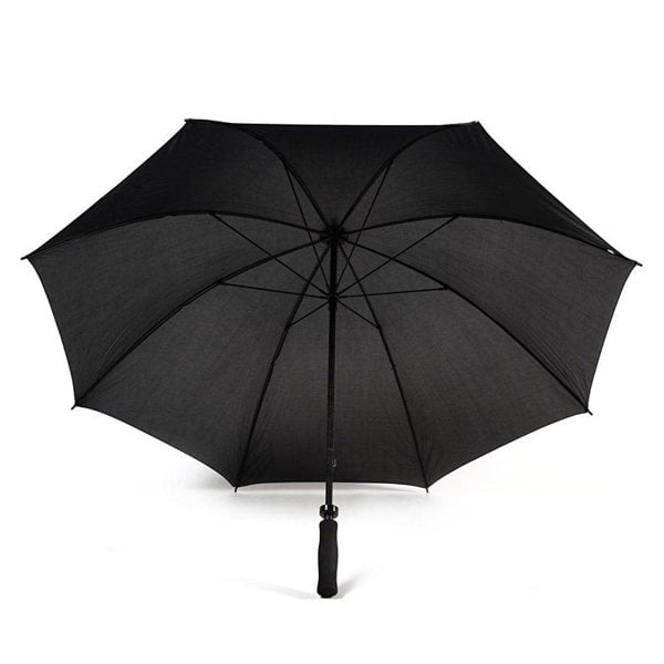 Black Cheap Plain Golf Umbrella Under Canopy