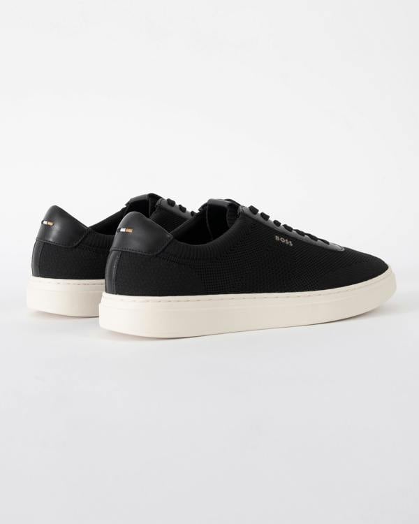 back of BOSS Orange Kieran_Tenn_knal Mens Trainers in Black