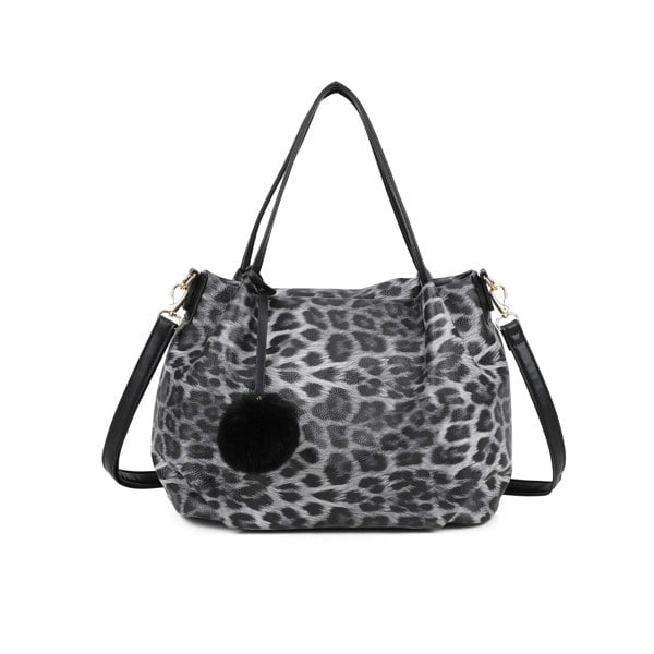 Kitise Spacious Slouchy Leopard Print Tote Shoulder Handbag