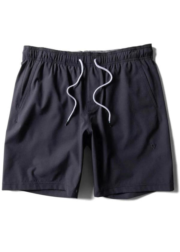 Vissla Hemp No See Ums Eco 17" Boys Elastic Walkshort - Black