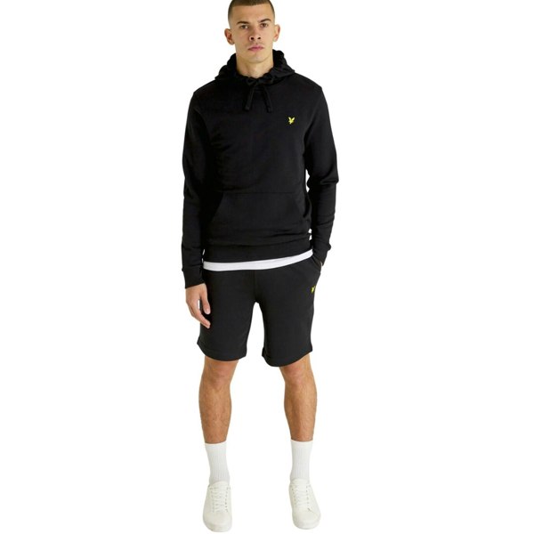 Lyle & Scott Branded Pull-over Hoodie - Jet Black