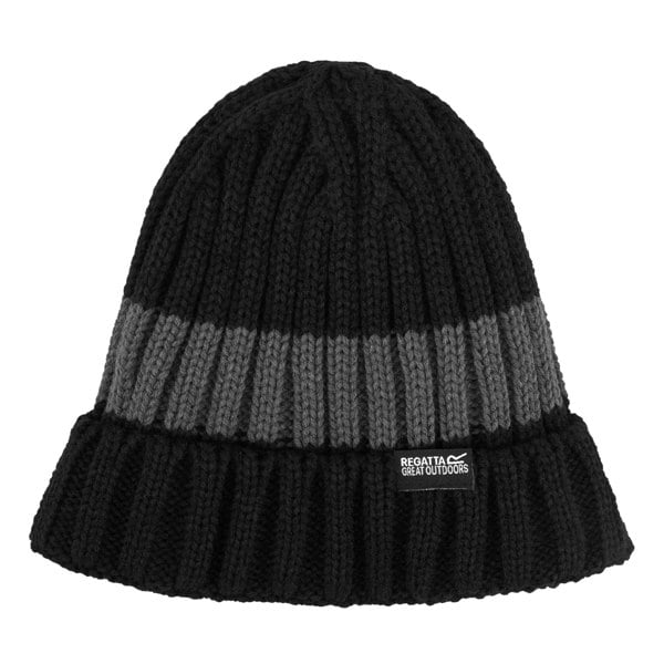 Regatta Mens Davion V Beanie - Black/Dark Grey