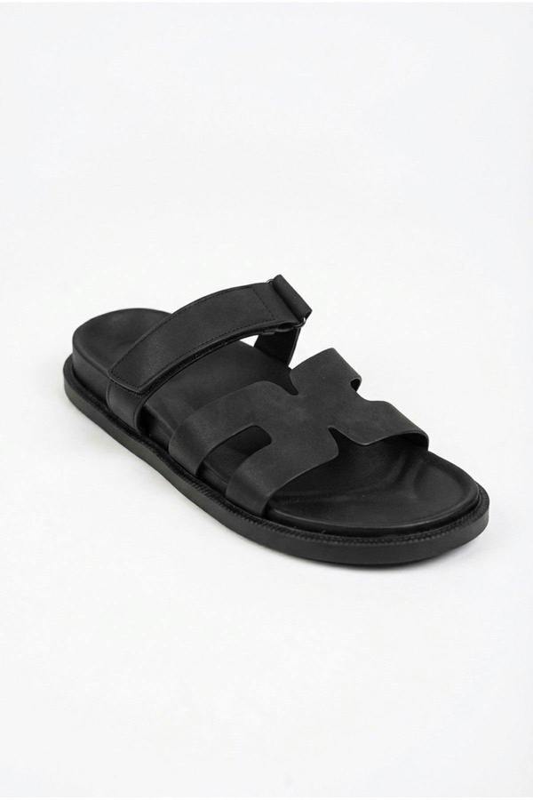 Nora Womens Double Strap Slide Sandals - Black