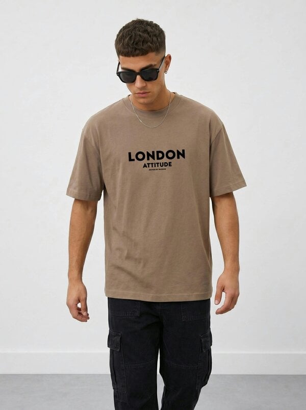 London Attitude Japanese Inspired Premium Organic Cotton Relaxed Fit T-Shirt