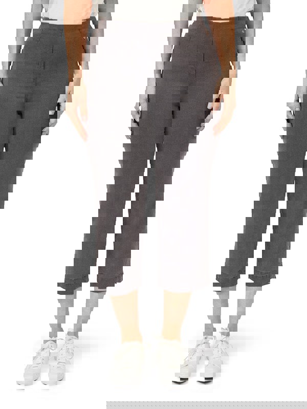 PennyPlain Wide Cropped Jegging - Pewter Wash