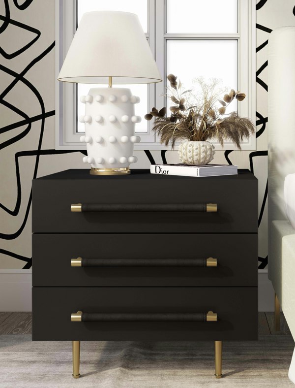 Furniture Edit Trident Black Nightstand Bedside Table