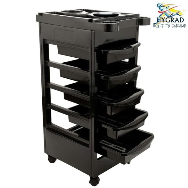 HYGRAD BUILT TO SURVIVE Multi purpose Storage trolley for Hairdressers Nail Salon Tattoo artist Spa UK