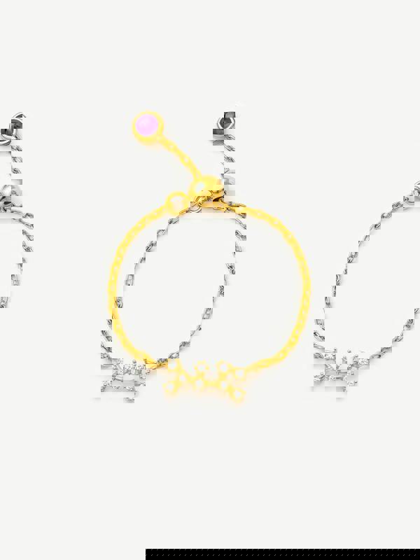 MUCHV Adjustable Constellation Chain Ring - Gold or Silver Plated