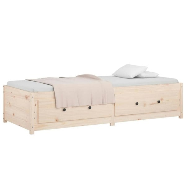 Berkfield Day Bed 75x190 cm Small Single Solid Wood Pine