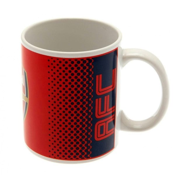 Arsenal FC Fade Design Ceramic Mug In Acetate Box - Red/White/Navy