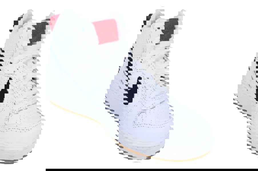 Nike Court Borough Mid GS Trainers 839977  107 - White Obsidian University Red 107 - Photo 3