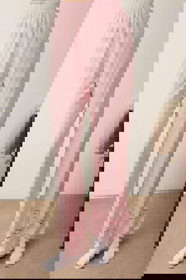 WOVCOR 2-Piece Strawberry Embroidered Viscose Woven Pajama Set