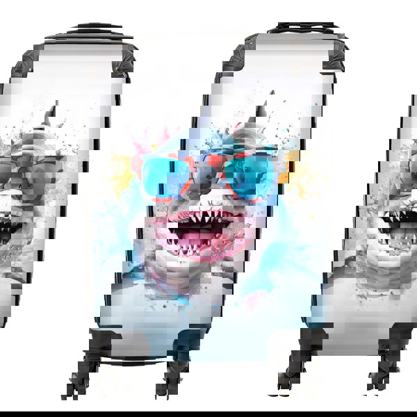 Warren Reed Splashart Shark In Glasses Suitcase