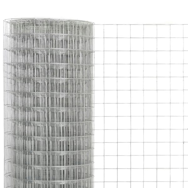 Berkfield Chicken Wire Fence Galvanised Steel 10x1.5 m Silver