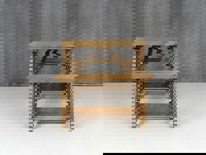 Victoria Rounded Picnic Table and Benches Set – Rustic Finish Wooden Outdoor Dining Set for Gardens, Patios, and Picnics
