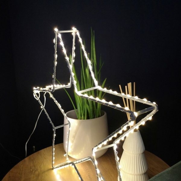 Samuel Alexander 38cm LED Dewdrop Open Star Indoor Outdoor Christmas Decoration in Warm White
